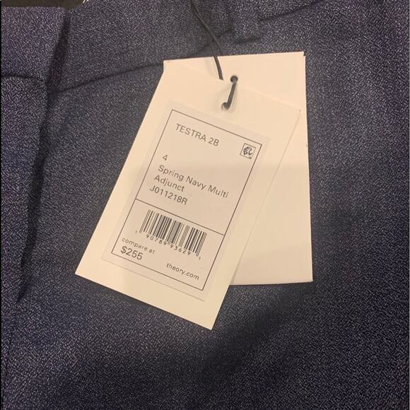 Theory Testra 2B Pants in Spring Navy Multi. - Picture 7 of 14